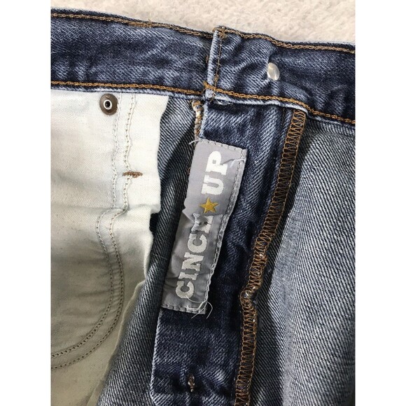 Cinch Jeans Mens 35x34 Dark Blue Denim White Label Straight Western MB98034 - Picture 4 of 15